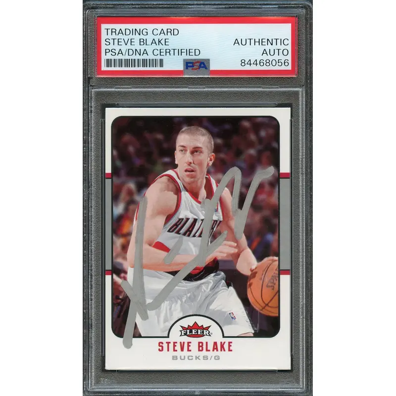 2006-07 Fleer #157 Steve Blake Signed Card AUTO PSA Slabbed Bucks