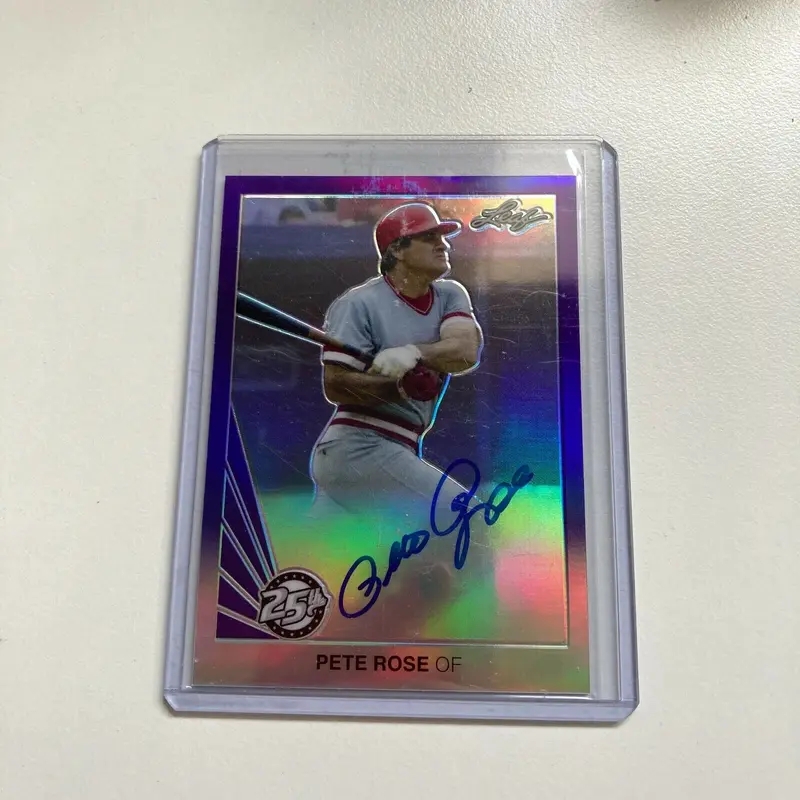 2015 Leaf Pete Rose Auto #10/15 Signed Autographed Baseball Card