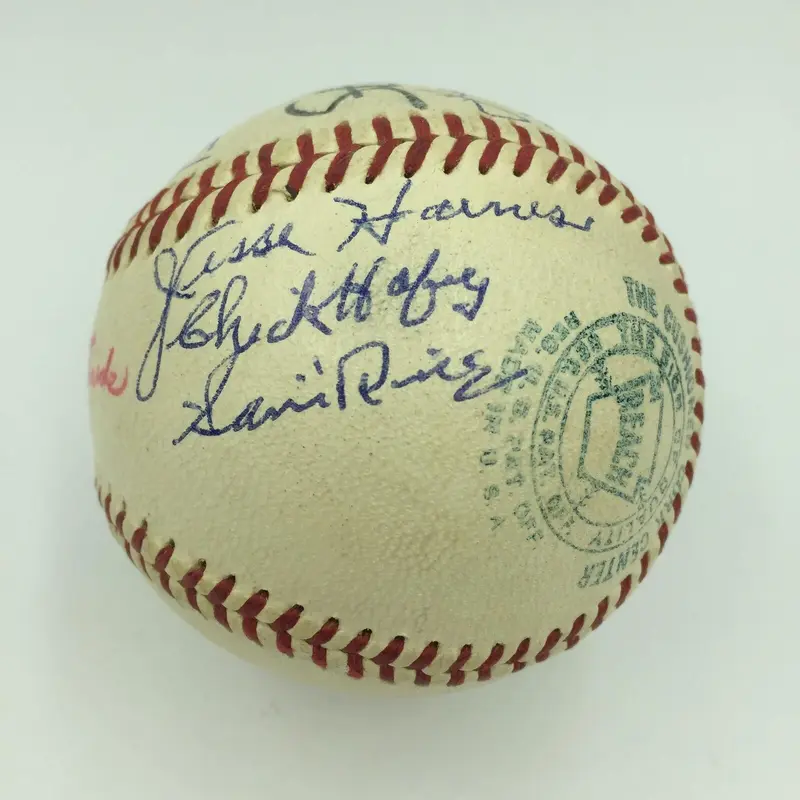 Sandy Koufax 1972 Induction Day Signed Baseball Chick Hafey Lefty Grove JSA COA