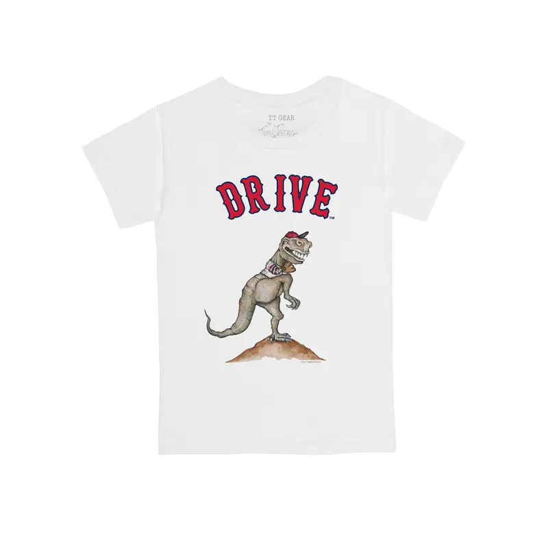 Greenville Drive Tiny Turnip Toddler/Youth White Pitching TRex Tee