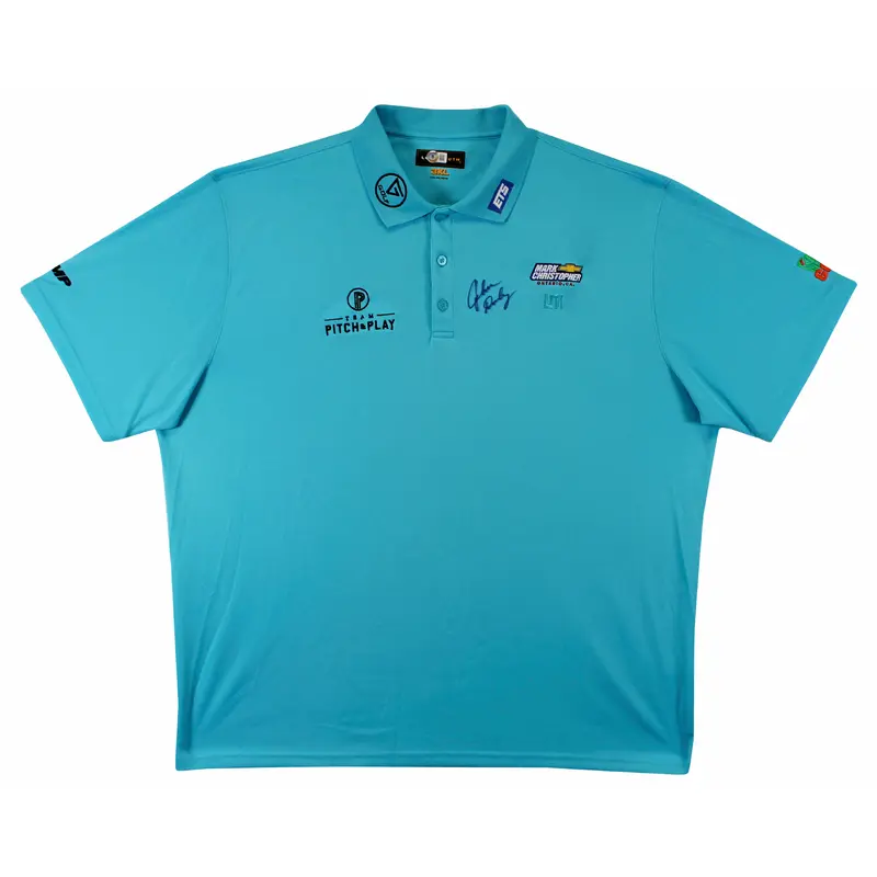 John Daly Signed Match Worn Baby Blue Loudmouth Polo Shirt BAS #BK84758