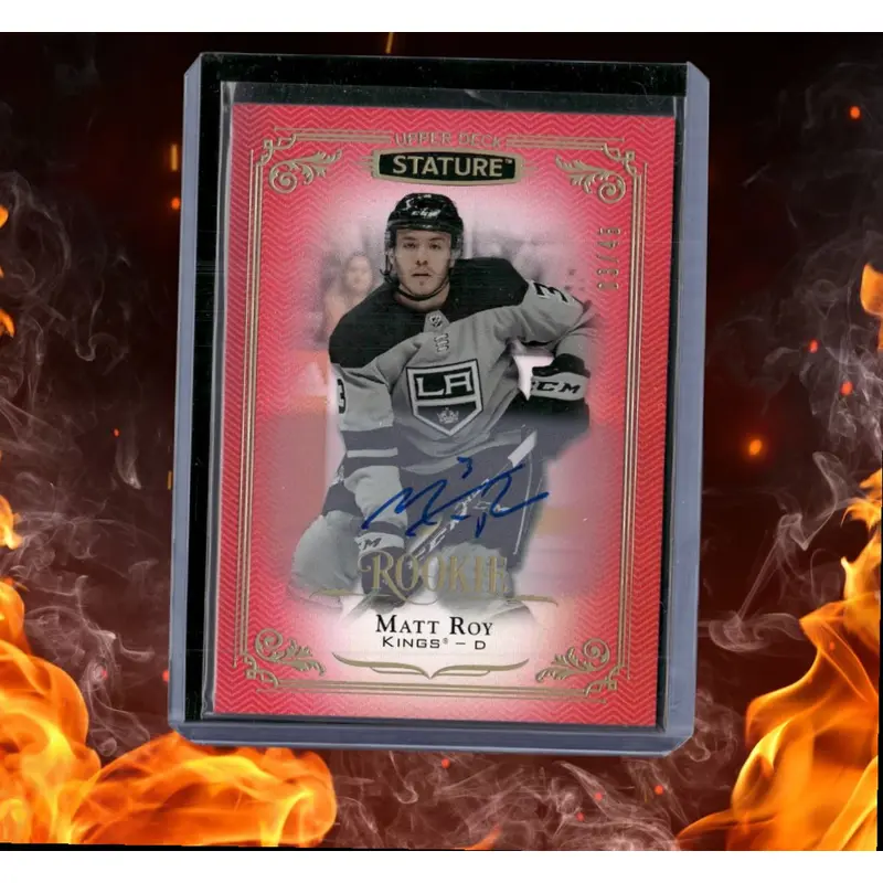 2019-20 Upper Deck Stature Matt Roy Red Rookie Auto 03/45 #160