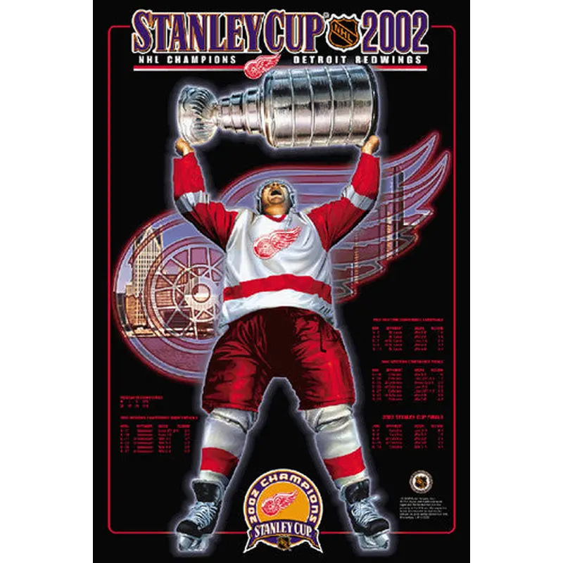 Detroit Red Wings "Holy Grail" 2002 Stanley Cup Championship Poster - Action Images