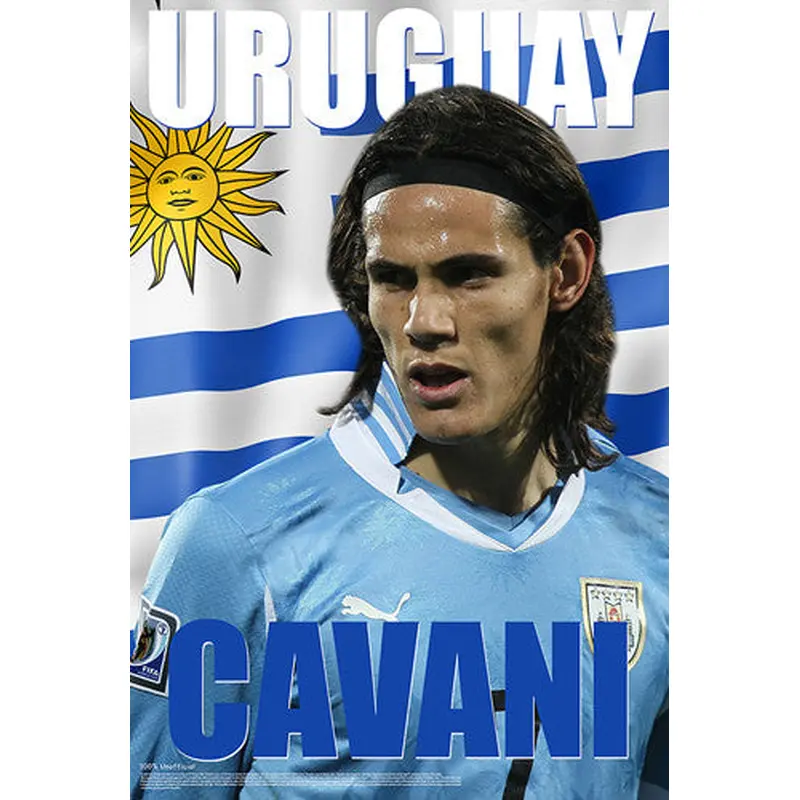 Edinson Cavani "Uruguay Superstar" World Cup 2014 Soccer Poster - Starz