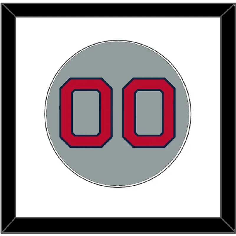 Boston Number - Road Gray - Single Mat 1
