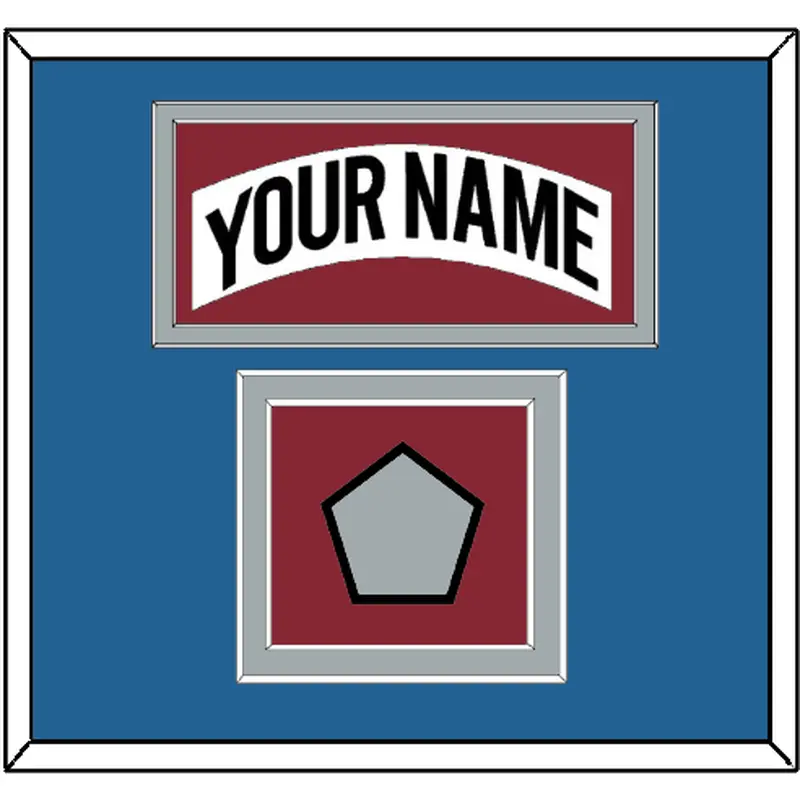 Colorado Nameplate & Stanley Cup Finals Patch - Home White (1995-1996) - Double Mat 5