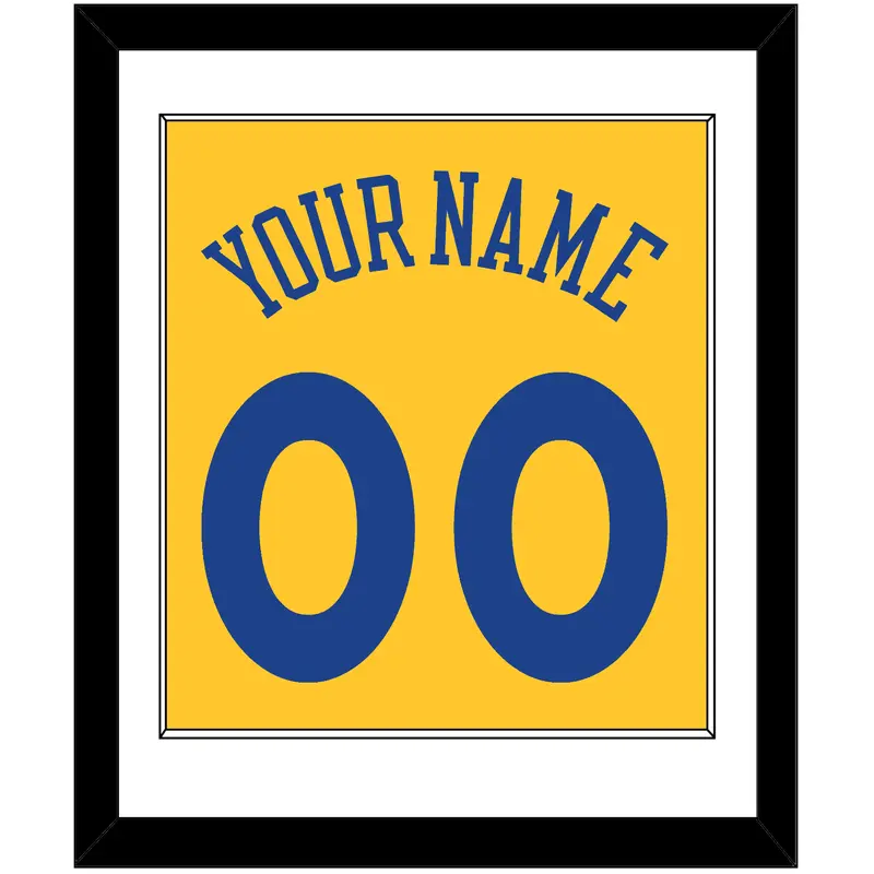 Golden State Name & Number - Alternate Yellow (2013) - Single Mat 1