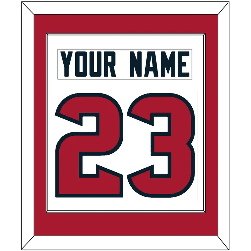 Houston Nameplate & Number (Back) Combined - Road White (2002-2023) - Single Mat 2