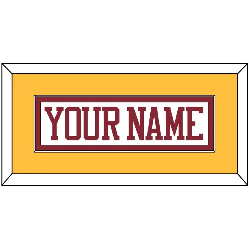 Minnesota Hockey Nameplate - Home White - Single Mat 3