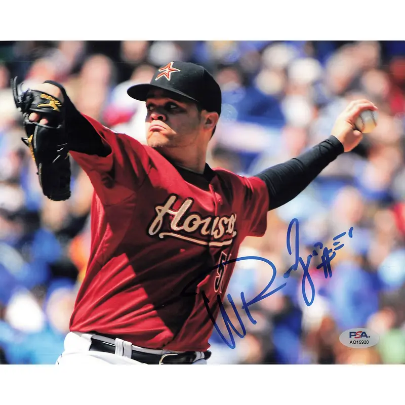 WANDY RODRIGUEZ signed 8x10 photo PSA/DNA Houston Astros Autographed
