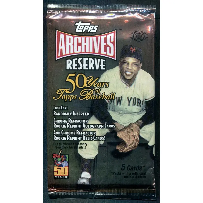 2001 Topps Archives Reserve Baseball Unopened Pack (Hobby) (5)