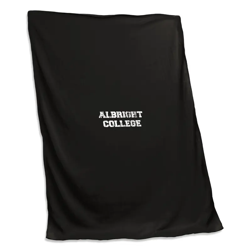 Albright College Black Sweatshirt Blanket (Screened)