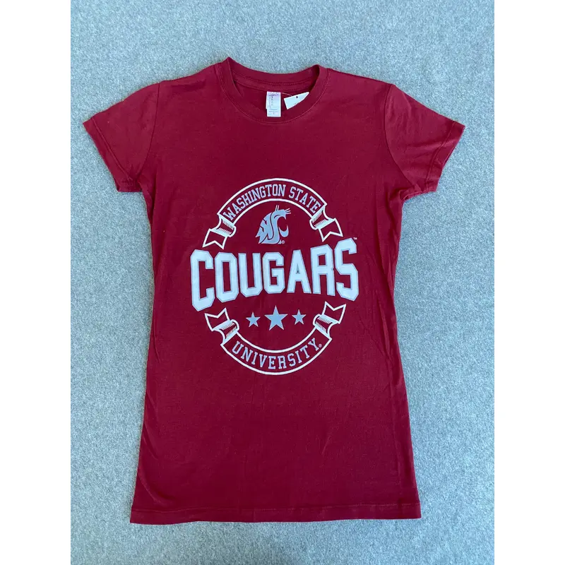 Women's Crimson WA ST Cougars T-shirt