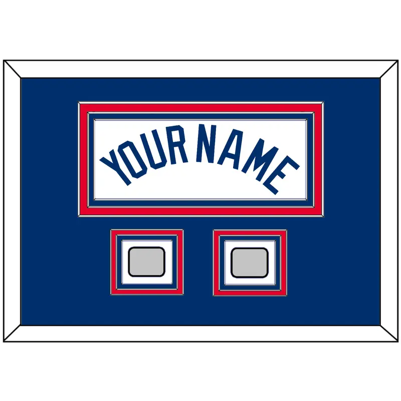 Los Angeles Name & 2 World Series Champions Patches - Home White (2007-2023) - Triple Mat 5