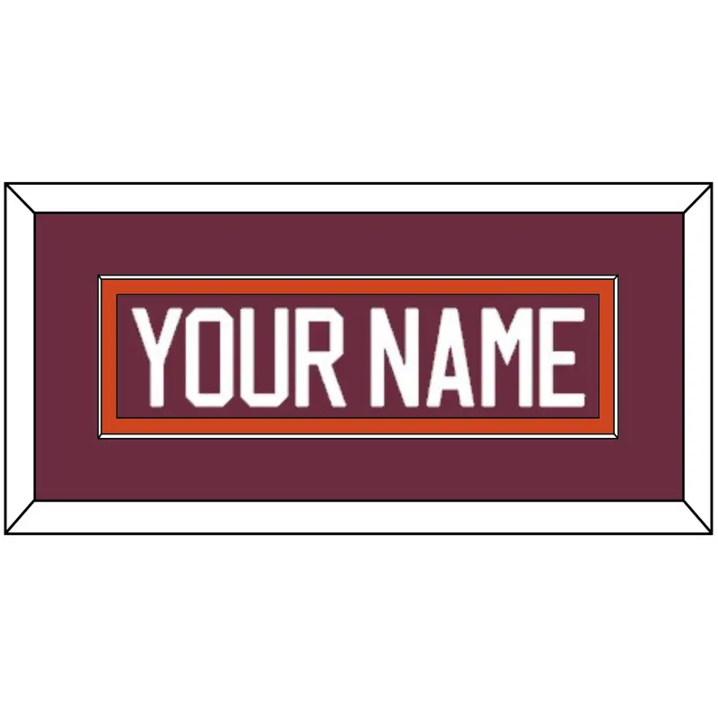 Virginia Tech Hockey Nameplate - Road Maroon - Single Mat 2