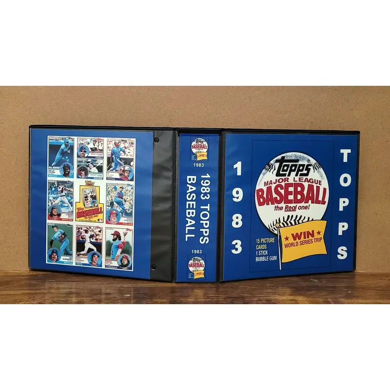 1983 Topps Baseball Cards Custom Made Album Binder Inserts 3 Sizes - 3599