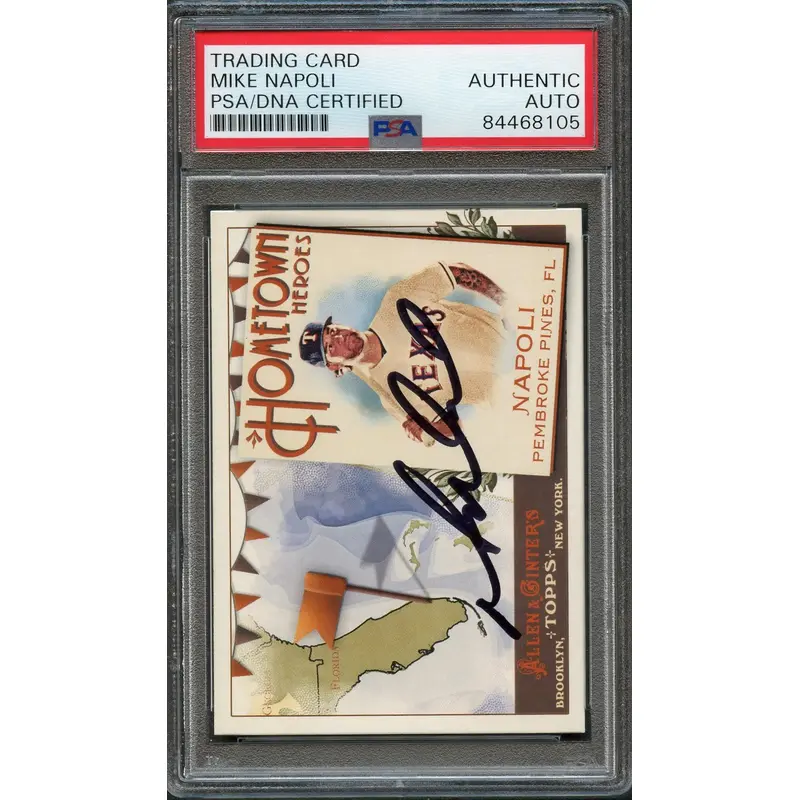 2011 Topps Allen & Ginter #HH92 Mike Napoli Signed Card AUTO PSA Slabbed Rangers