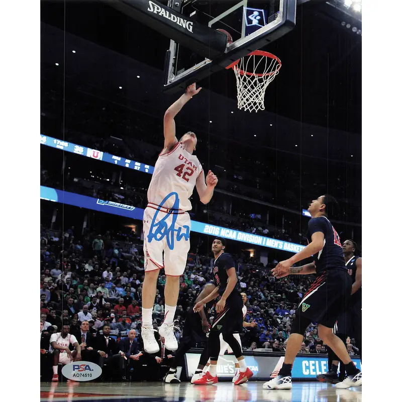 Jakob Poeltl signed 8x10 photo PSA/DNA Utah Utes Autographed