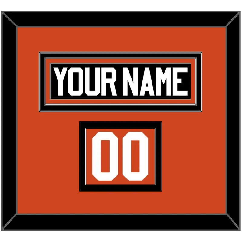 Philadelphia Nameplate & Number (Shoulder) - Road White - Double Mat 2