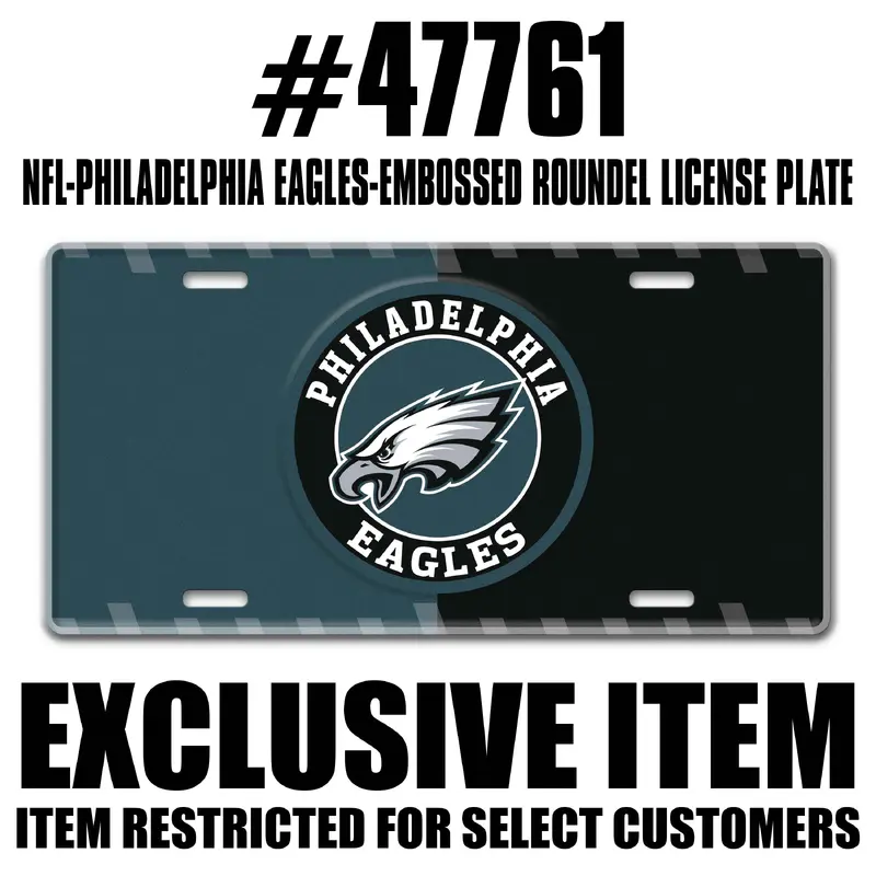 NFL - Philadelphia Eagles Embossed Roundel License Plate