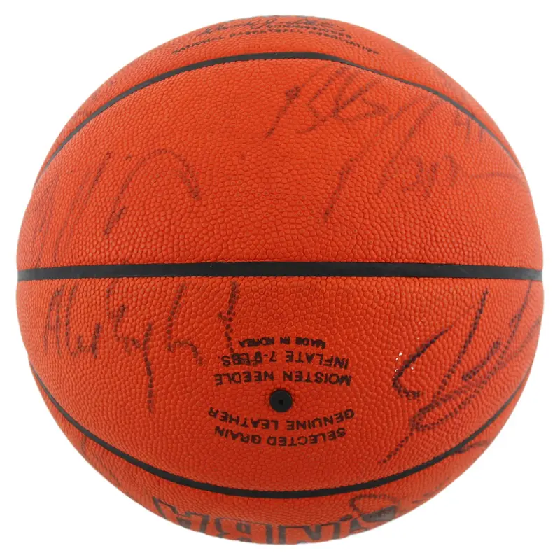 1987-88 Nuggets (12) English, Lever Signed Game Used Official NBA Basketball BAS