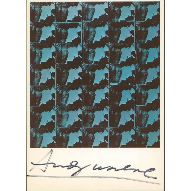 Andy Warhol Authentic Signed 4x6 Jacqueline Kennedy Onassis Postcard JSA #Z89558