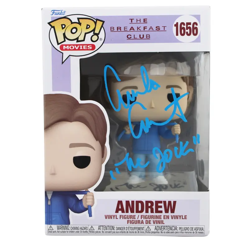 Emilio Estevez The Breakfast Club "The Jock" Signed Funko Pop Vinyl Figure BAS W