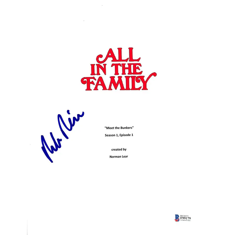 Rob Reiner Authentic Signed  All In The Family TV Pilot Script Cover BAS #F99179
