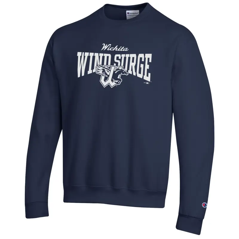 Wichita Wind Surge Adult Navy Powerblend Crewneck Sweatshirt