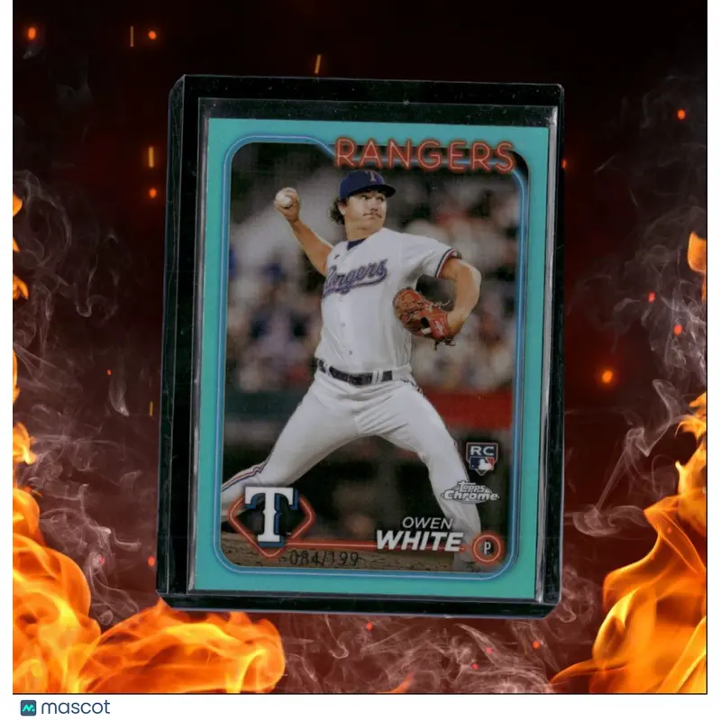 2024 Topps Chrome Owen White Aqua Refractor Rookie 084/199 #211