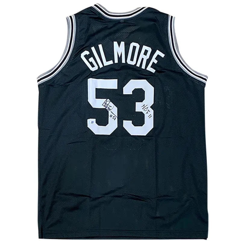 Artis Gilmore Autographed San Antonio (Black #53) Custom Jersey w/ HOF 11 - JSA