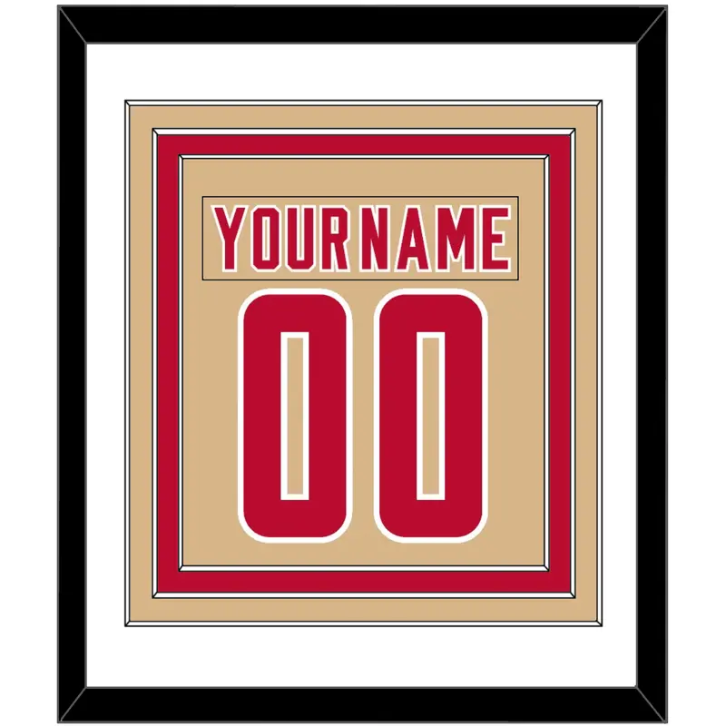 Denver Nameplate & Number (Back) Combined - Alternate Gold - Triple Mat 1