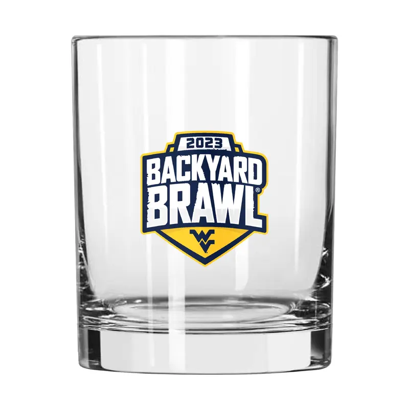Backyard Brawl 2023 West Virginia 14oz Rocks Glass