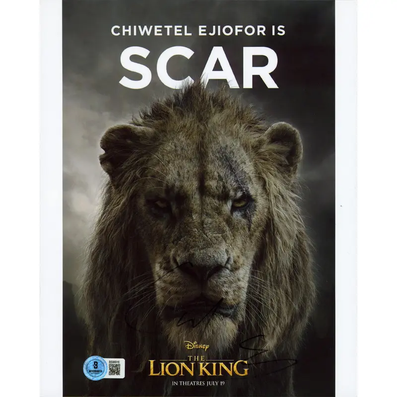 Chiwetel Ejiofor The Lion King Authentic Signed 8x10 Vertical Photo BAS #BS96916