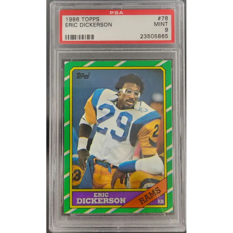 Eric Dickerson 1986 Topps #78 PSA 9 Mint
