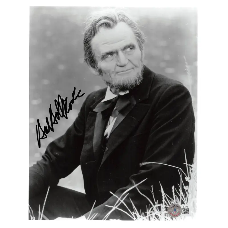 Hal Holbrook Sandburg's Lincoln Authentic Signed 8x10 Photo BAS #BL44720