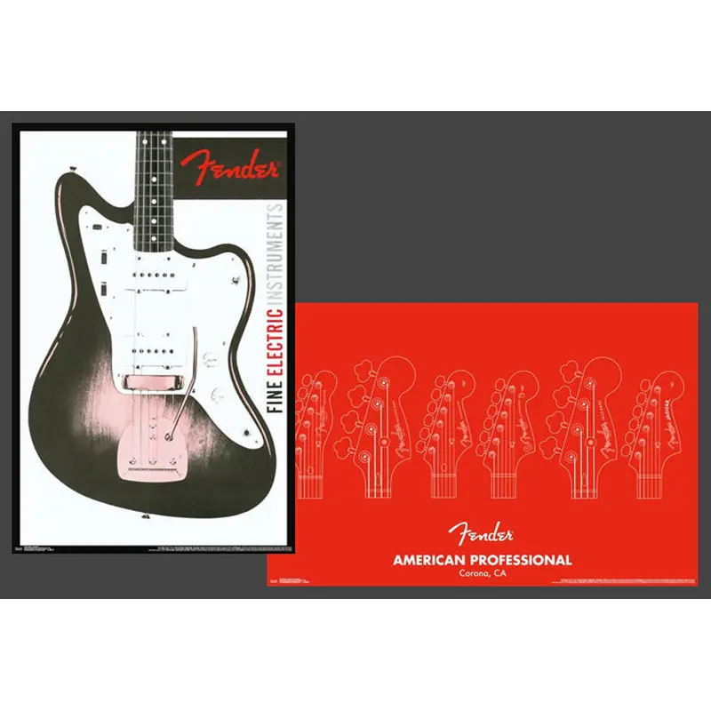 Fender Guitars Official 2-Poster Collectible Wall Poster Set - Trends International