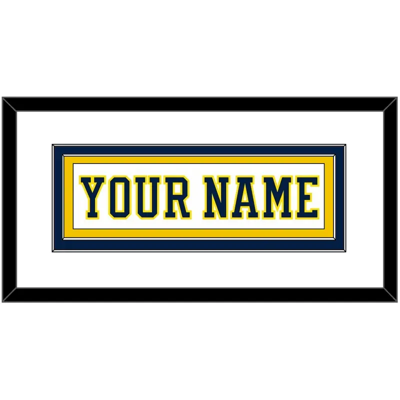 Michigan Hockey Nameplate - Home White (2019-2020) - Double Mat 1