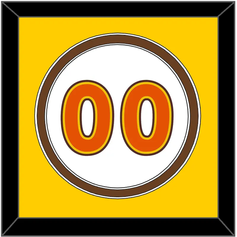 San Diego Number - Home White (1980-1984) - Double Mat 4