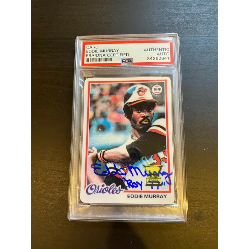 1978 Topps Eddie Murray RC "ROY 1977" Signed Porcelain Baseball Card PSA DNA