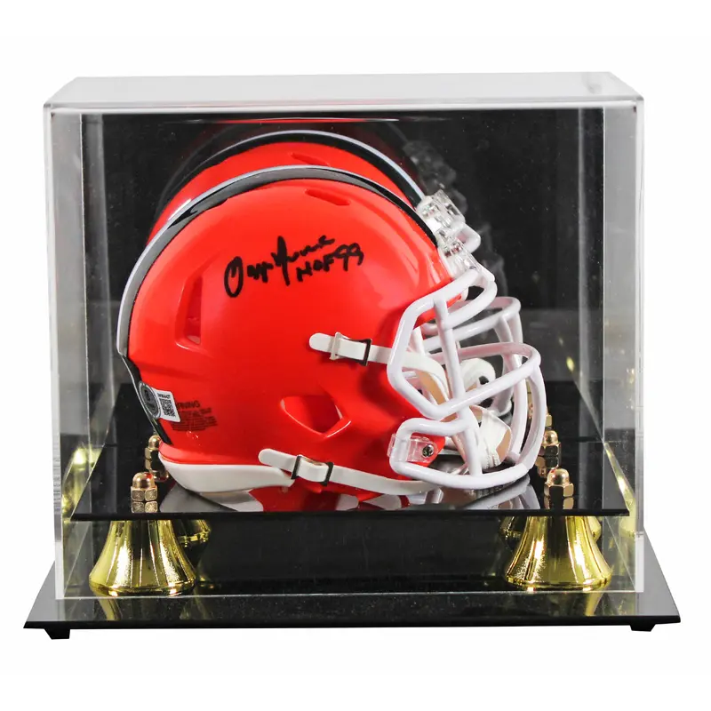 Browns Ozzie Newsome "HOF 99" Signed 2024 Speed Mini Helmet W/ Case BAS Witness