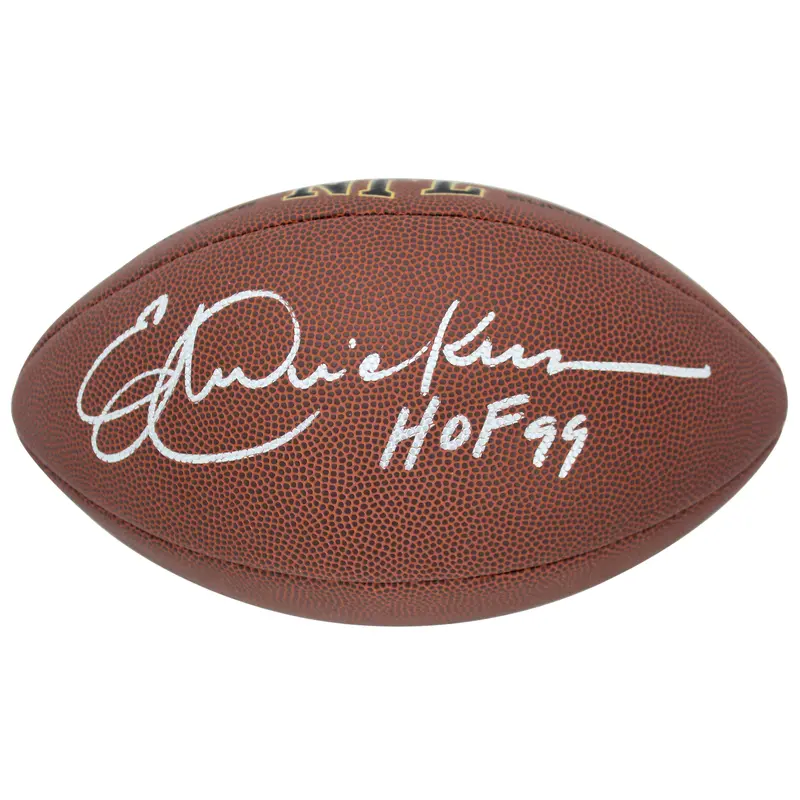 Rams Eric Dickerson "HOF 99" Signed Wilson Super Grip Nfl Football BAS Witnessed