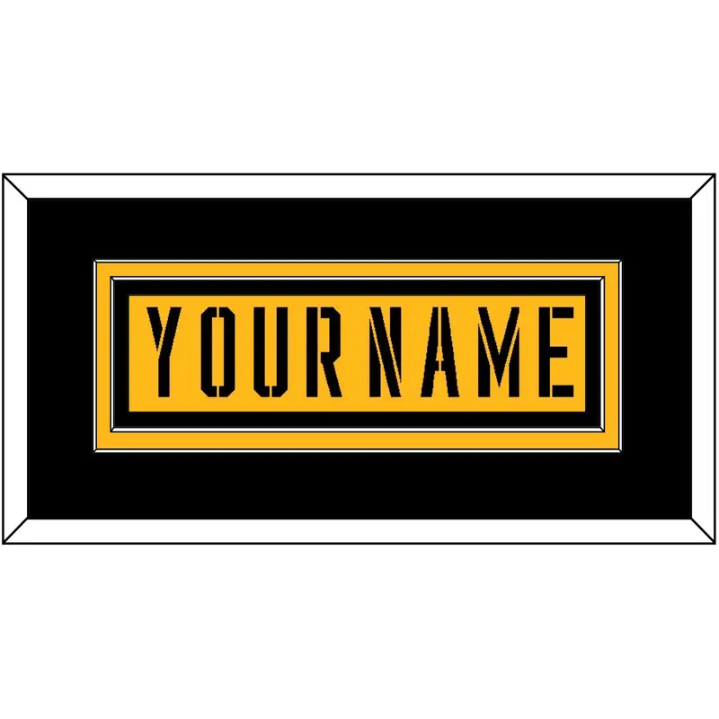 Pittsburgh Nameplate - 2017 Stadium Series Gold - Double Mat 3