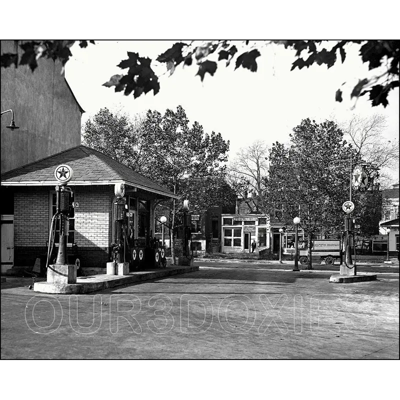 1925 Texaco Gas Station 8X10 Photo - 3036