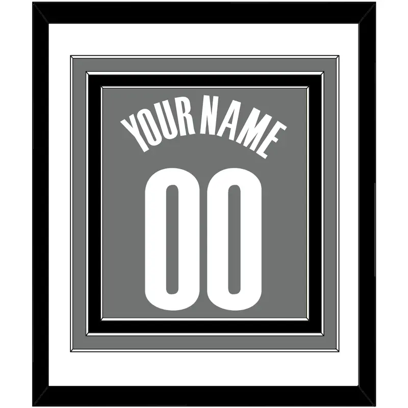 Brooklyn Name & Number - Charcoal Statement - Triple Mat 1