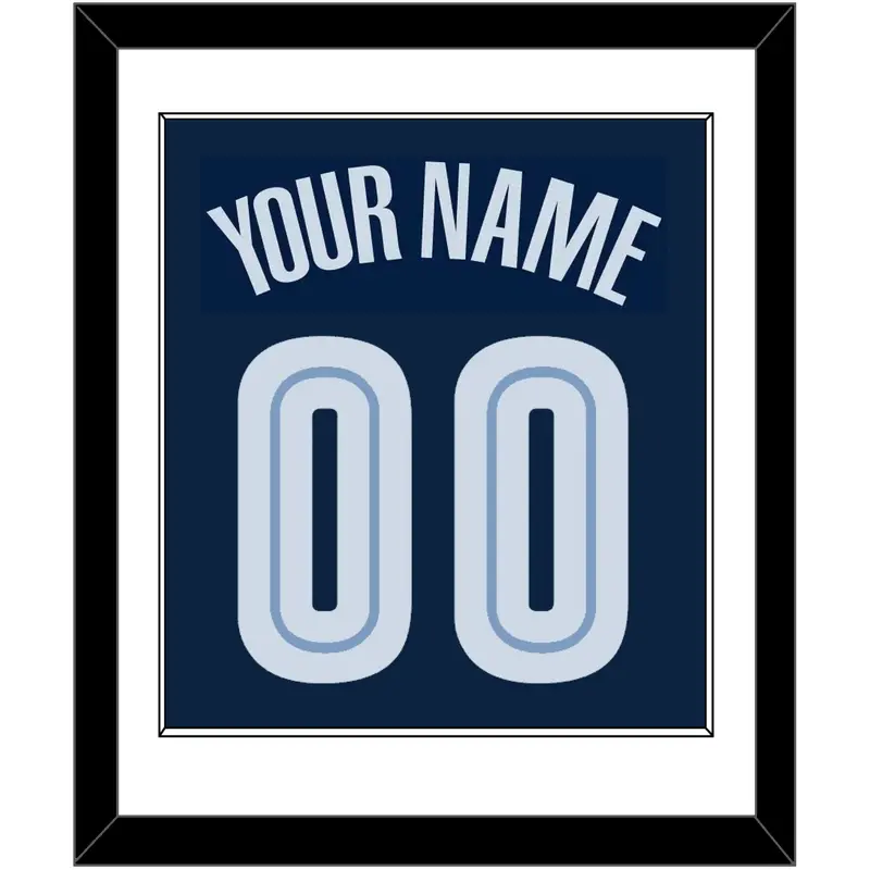 Memphis Name & Number - Road Navy (2004-2010) - Single Mat 1