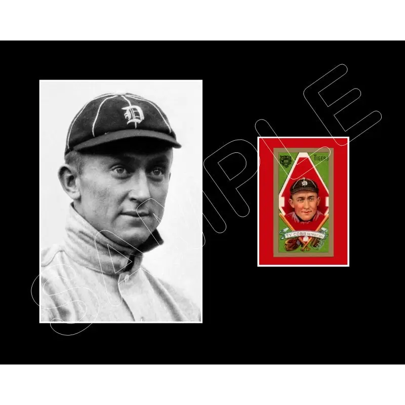 Ty Cobb T205 Card Matted Photo Display 8X10 - Detroit Tigers - 1521