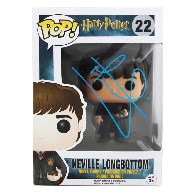 Matthew Lewis Harry Potter Signed Neville Longbottom #22 Funko Pop Figure BAS