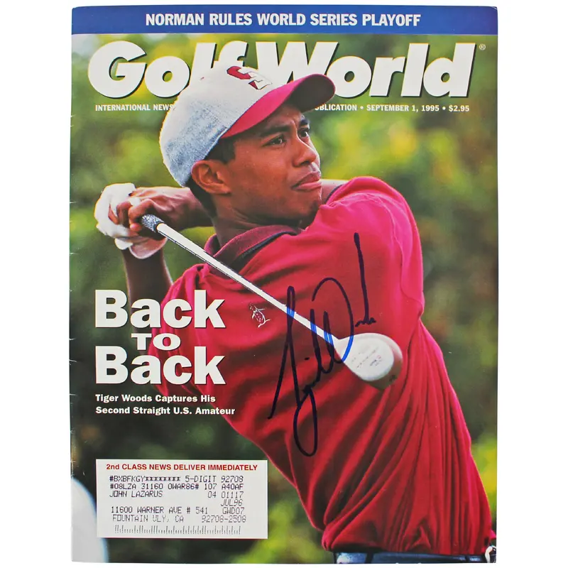 Tiger Woods Authentic Signed Sept. 1995 Golf World Magazine PSA/DNA #AG01441