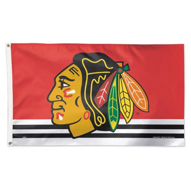 Chicago Blackhawks Official NHL Hockey 3'x5' DELUXE Team Flag - Wincraft Inc.